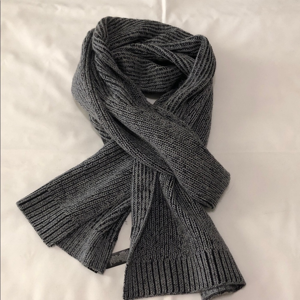 Ted Baker Mens Cotton Gray Knit Scarf